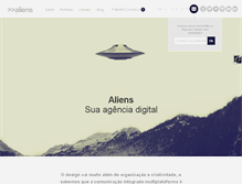 Tablet Screenshot of aliensdesign.com.br